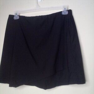 Versona Skort Skirt Women L Pockets Pull On Elastic Active Black